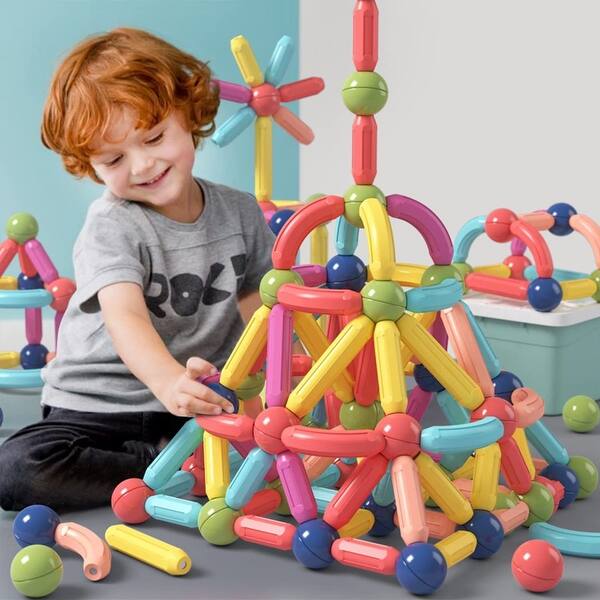 Educational Magnetic Building Blocks for Kids - 42+ pcs Set