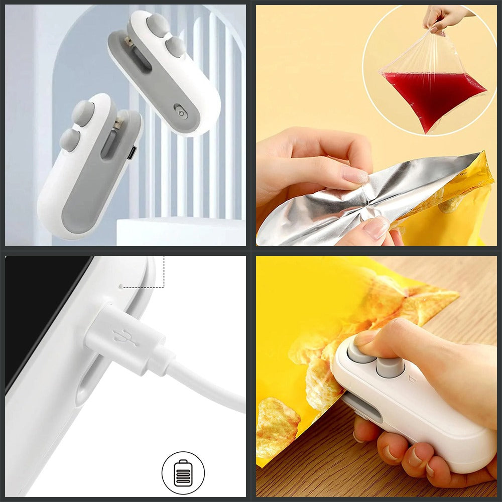 Rechargeable 2 in 1 Food Bag Sealer And Cutter