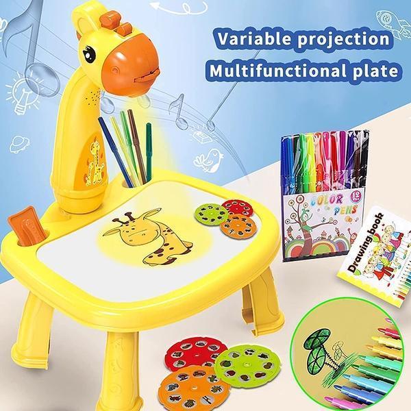 Kids Cute Painting Projector Fun toy With 3 Disks 12 Markers and Art Book For Kids
