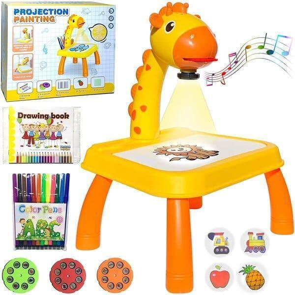 Kids Cute Painting Projector Fun toy With 3 Disks 12 Markers and Art Book For Kids