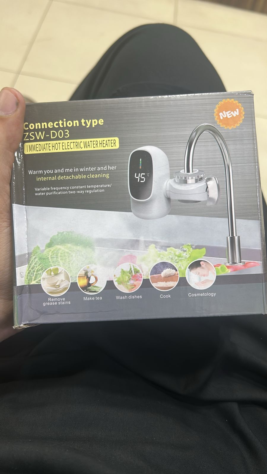 Electric Water Heater Faucet Tap With Display