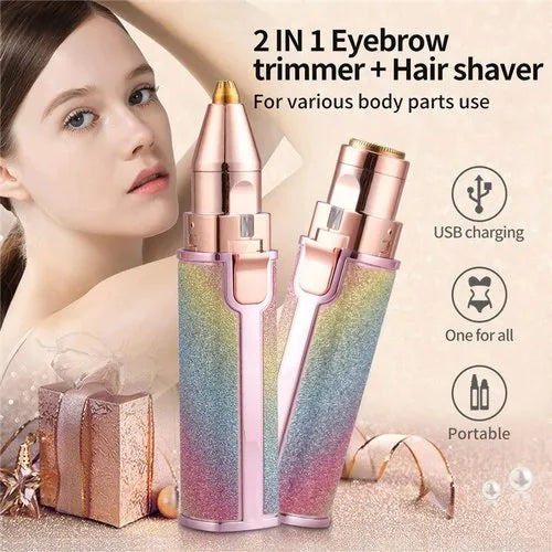 Flawless 2 in 1 Eye Brow And Facial Hair Remover