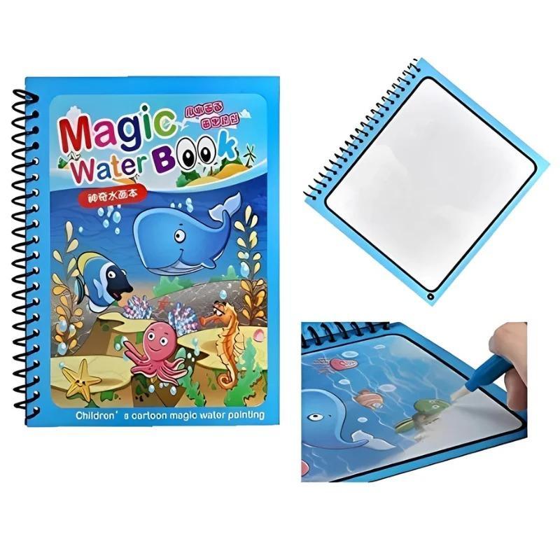 Kids Creativity Combo – Magic Water Book, LCD Writing Tablet & Sank Magic Book